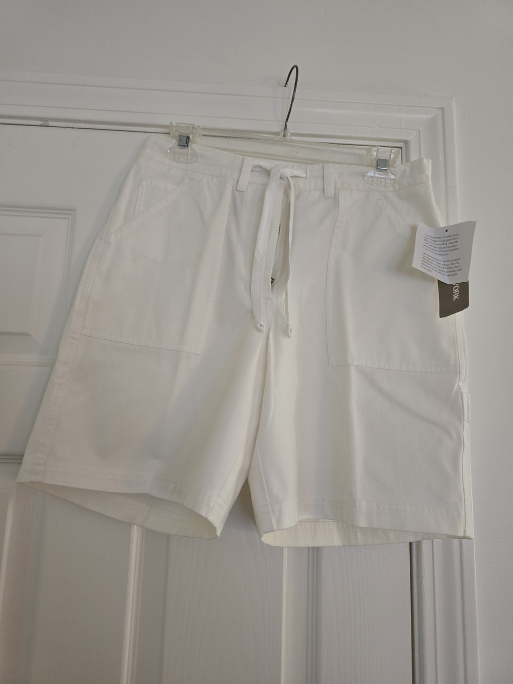 Jones New York White Drawstring Utility 5 Pocket Shorts Sz.(4)
